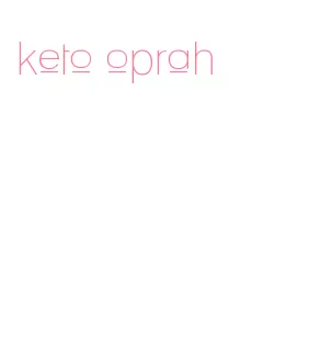 keto oprah