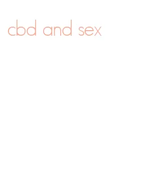 cbd and sex