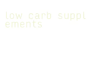 low carb supplements