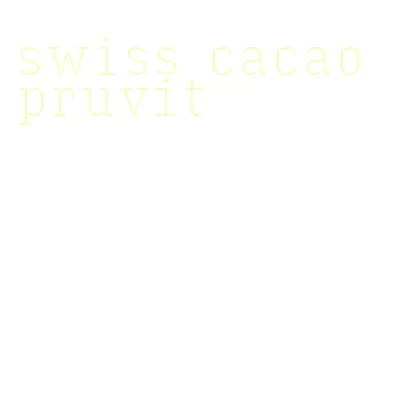 swiss cacao pruvit