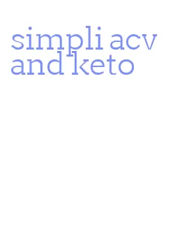 simpli acv and keto