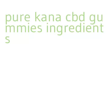 pure kana cbd gummies ingredients