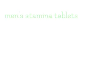 men's stamina tablets