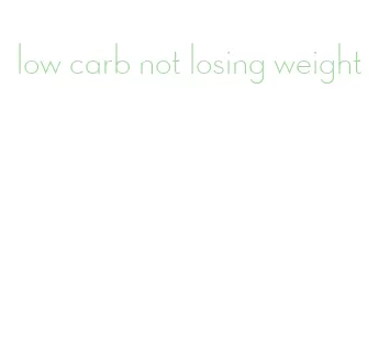 low carb not losing weight