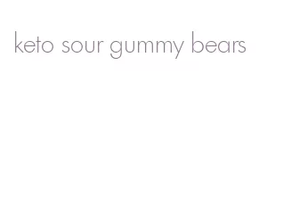 keto sour gummy bears