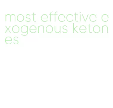 most effective exogenous ketones