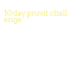 10 day pruvit challenge