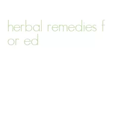 herbal remedies for ed