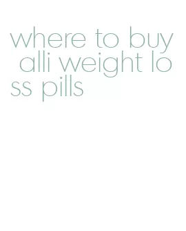 where to buy alli weight loss pills