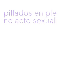 pillados en pleno acto sexual