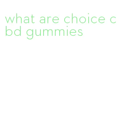 what are choice cbd gummies