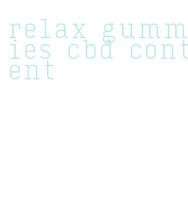 relax gummies cbd content