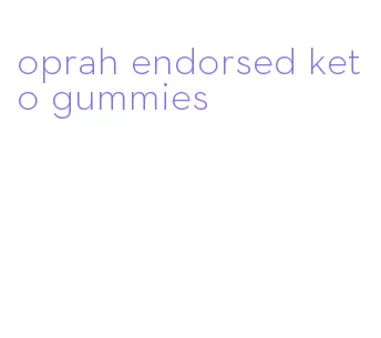 oprah endorsed keto gummies