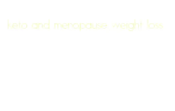 keto and menopause weight loss