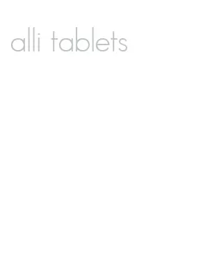 alli tablets