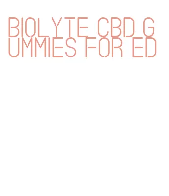 biolyte cbd gummies for ed