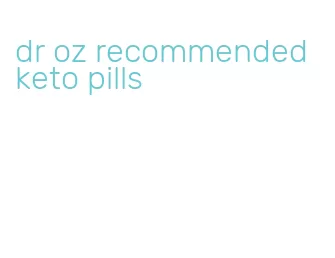 dr oz recommended keto pills