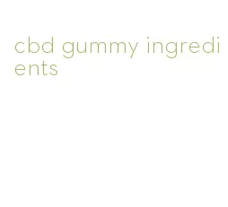 cbd gummy ingredients