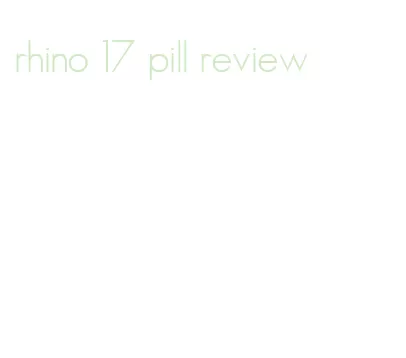 rhino 17 pill review