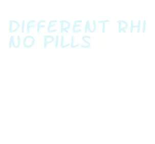 different rhino pills