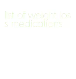 list of weight loss medications