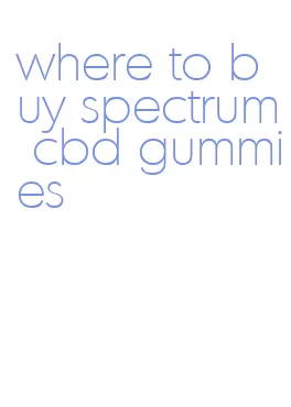 where to buy spectrum cbd gummies