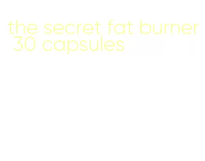 the secret fat burner 30 capsules