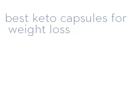 best keto capsules for weight loss