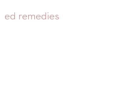 ed remedies