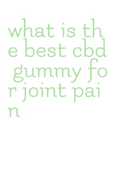 what is the best cbd gummy for joint pain