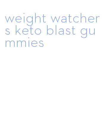 weight watchers keto blast gummies