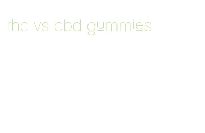 thc vs cbd gummies