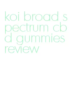 koi broad spectrum cbd gummies review