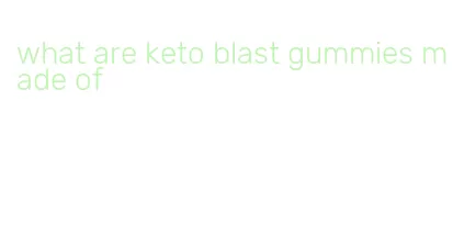 what are keto blast gummies made of